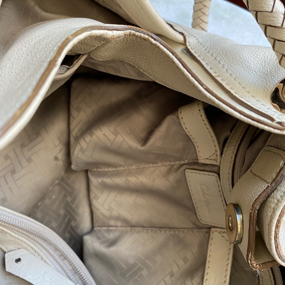 Cole Haan women’s leather ivory shoulder bag - Picture 9 of 10